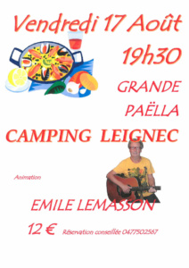 Paella camping Leignec 17-08-2018